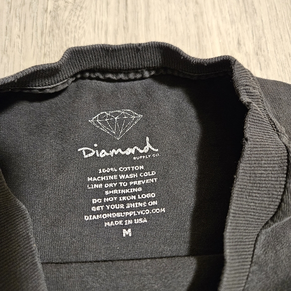 Y2k Diamond Supply Co. Distressed Black Graphic T-Shirt Men's Size Medium - Picture 10 of 14